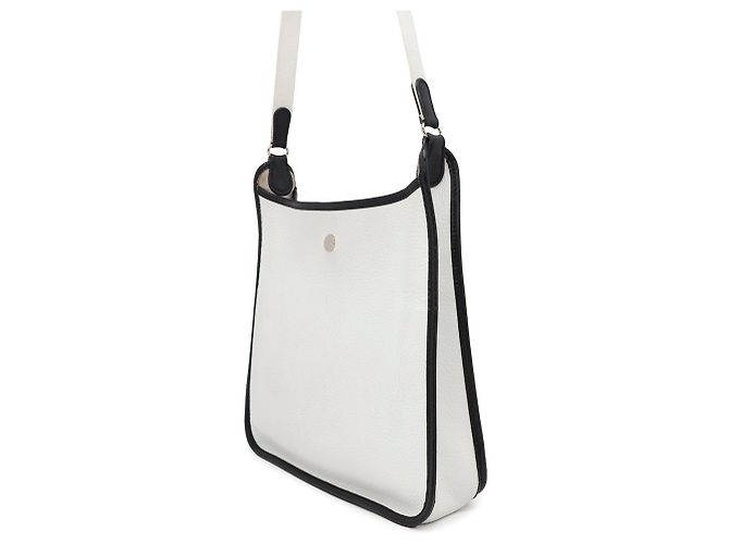Hermès Borsa a Spalla Hermes Vespa PM Nero Bianco - vista 2