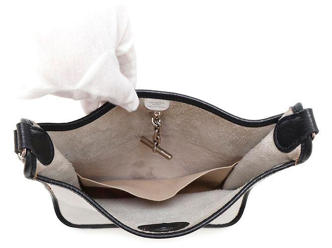Hermès Borsa a Spalla Hermes Vespa PM Nero Bianco - vista 5