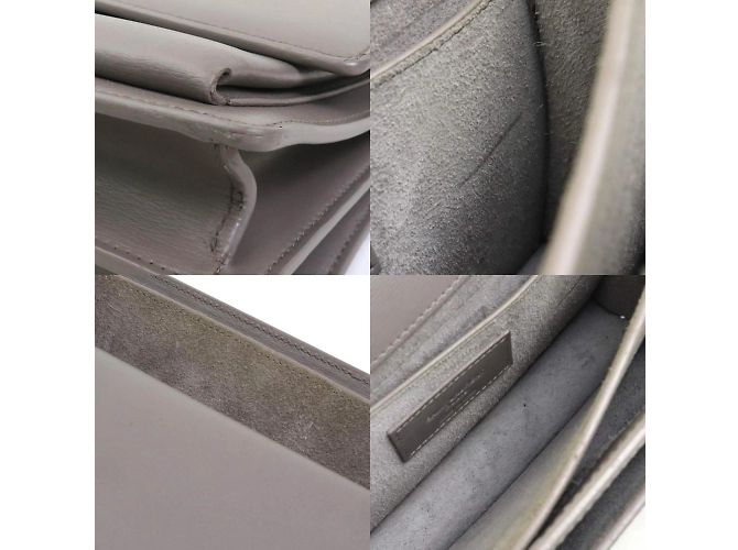Borsa a spalla in pelle grigia e argento di Saint Laurent Marrone - vista 3