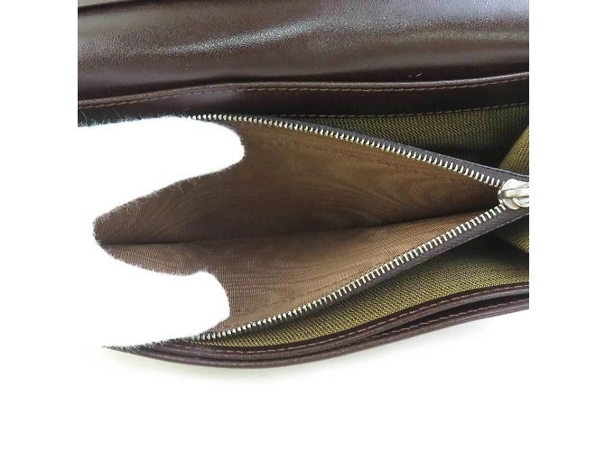 Fendi Bi-Fold Geldbörse aus braunem Canvas und Leder - Ansicht 4