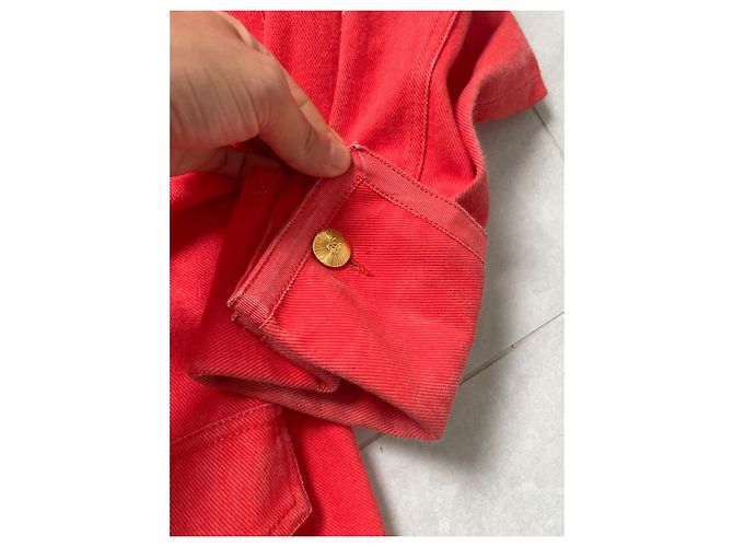 Chaqueta Chanel Rojo Coral Algodón Roja - vista 5