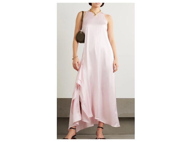 JW Anderson Duchess Satin Kleid Rosa Pink - Ansicht 2