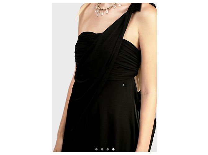 Chanel Abendkleid Night Evening aus schwarzer Seide - Ansicht 4