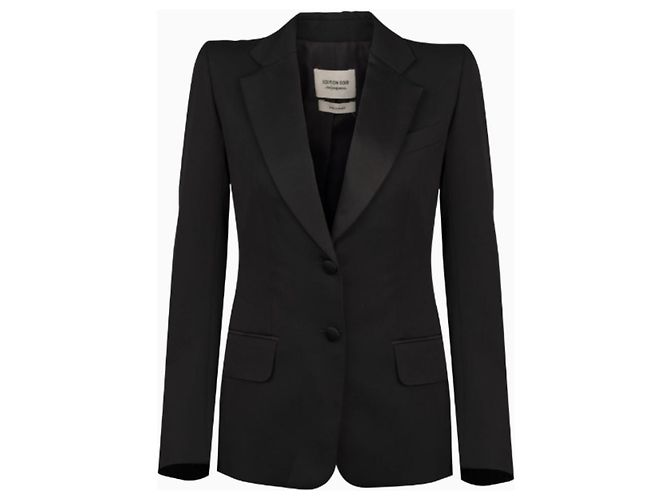 Yves Saint Laurent Black Structure Jacket - view 2
