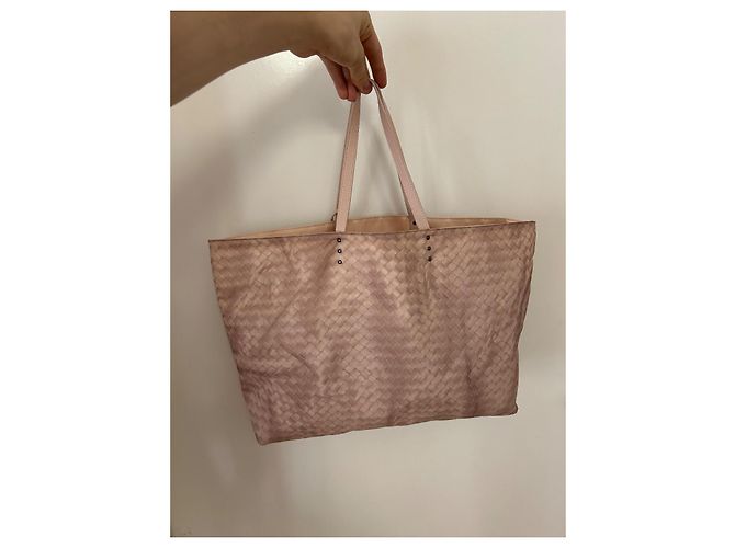 Borsa tote Intreccio Mirage di Bottega Veneta rosa - vista 10