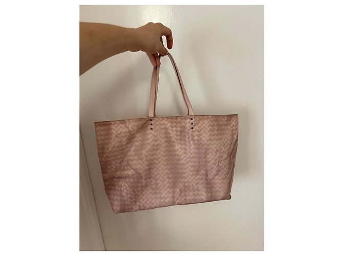 Borsa tote Intreccio Mirage di Bottega Veneta rosa - vista 2