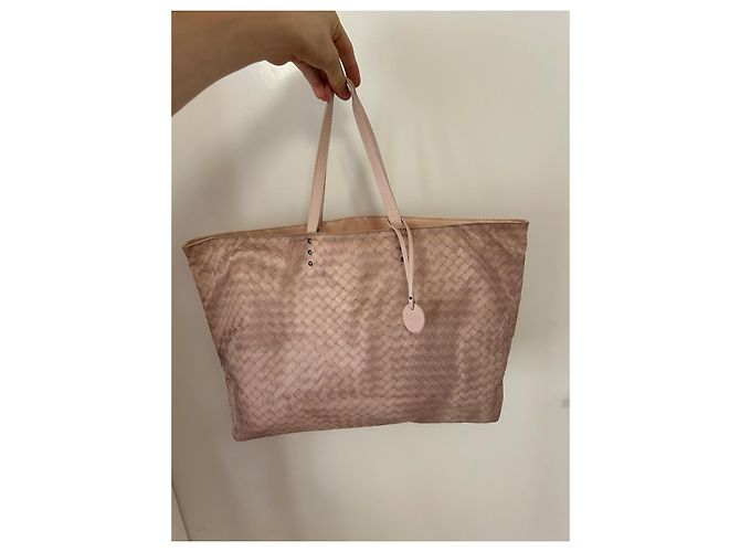 Borsa tote Intreccio Mirage di Bottega Veneta rosa - vista 3