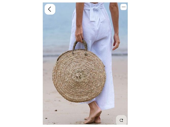 Autre Marque Rotondo Strohtasche Beige - Ansicht 2