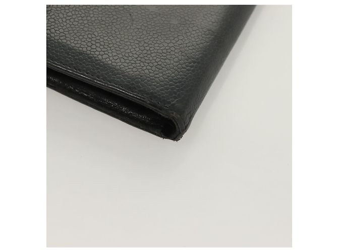 CHANEL Portafoglio Lungo Pelle Caviar Nero Oro CC Auth bs27231 D'oro - vista 15