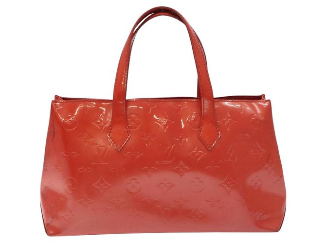 LOUIS VUITTON Borsa Wilshire PM Monogram Vernis Arancione Tramonto M93644 Auth 130399 - vista 2