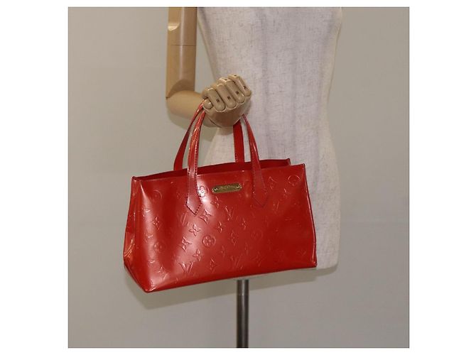 LOUIS VUITTON Borsa Wilshire PM Monogram Vernis Arancione Tramonto M93644 Auth 130399 - vista 21