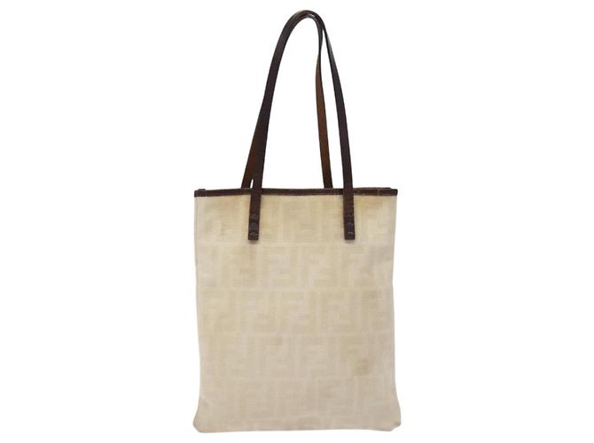 FENDI Zucca Canvas Handtasche Beige Braun Auth ti3258 - Ansicht 13