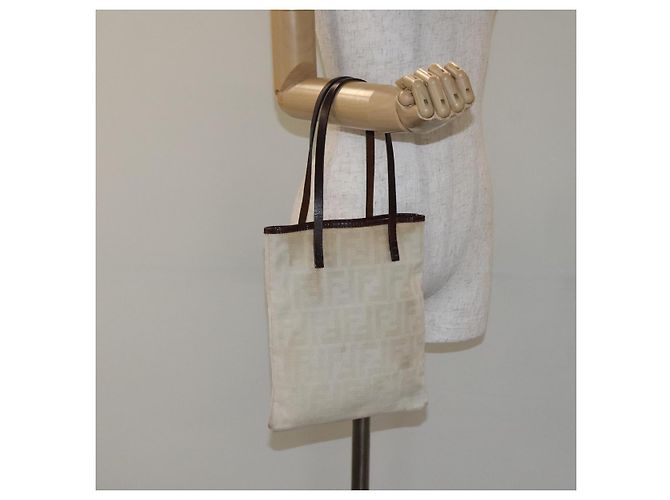 FENDI Zucca Canvas Handtasche Beige Braun Auth ti3258 - Ansicht 18