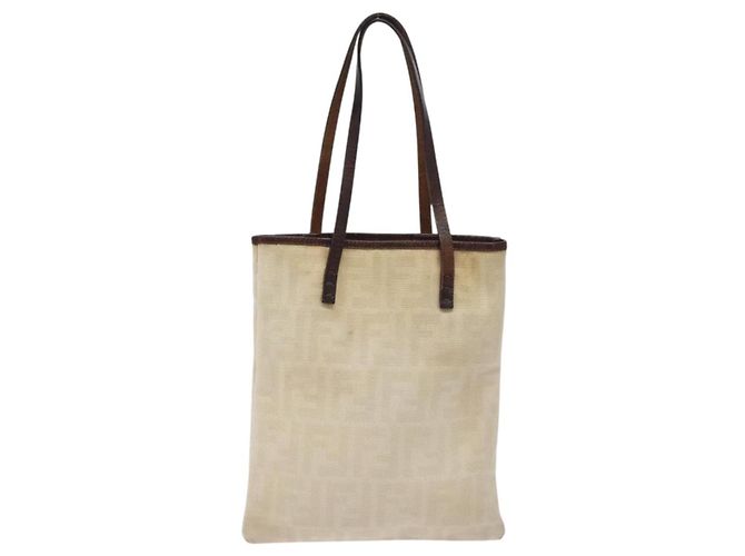 FENDI Zucca Canvas Handtasche Beige Braun Auth ti3258 - Ansicht 2
