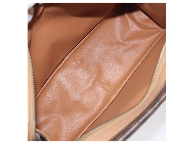 Céline Borsa a spalla in tela Macadam CELINE PVC marrone oro Auth 130361 D'oro - vista 10