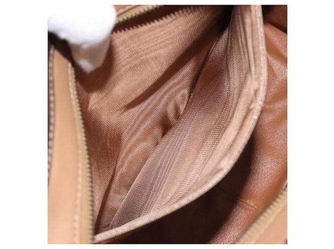 Céline Borsa a spalla in tela Macadam CELINE PVC marrone oro Auth 130361 D'oro - vista 11