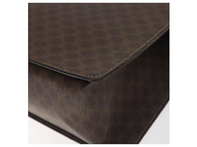 Céline Borsa a spalla in tela Macadam CELINE PVC marrone oro Auth 130361 D'oro - vista 15