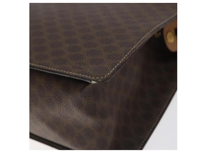 Céline Borsa a spalla in tela Macadam CELINE PVC marrone oro Auth 130361 D'oro - vista 17