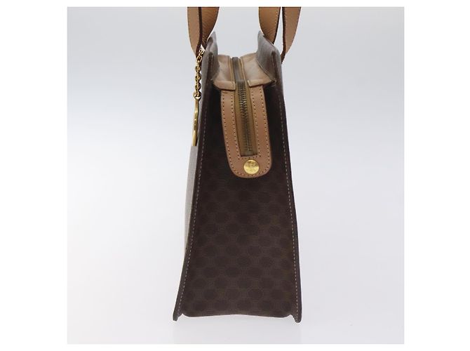 Céline Borsa a spalla in tela Macadam CELINE PVC marrone oro Auth 130361 D'oro - vista 3