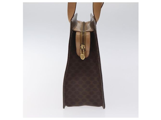 Céline Borsa a spalla in tela Macadam CELINE PVC marrone oro Auth 130361 D'oro - vista 4