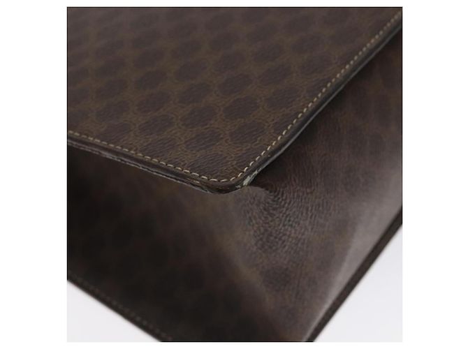 Céline Borsa a spalla in tela Macadam CELINE PVC marrone oro Auth 130361 D'oro - vista 8