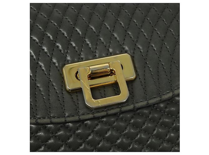 BALLY Borsa a Spalla in Pelle Grigia Dorata Auth bs27172 Marrone D'oro - vista 10
