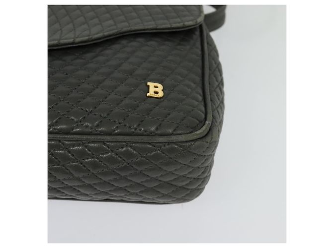 BALLY Borsa a Spalla in Pelle Grigia Dorata Auth bs27172 Marrone D'oro - vista 9