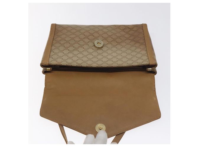 Céline Borsa a spalla in tela Macadam CELINE marrone oro Auth BA3592 D'oro - vista 10