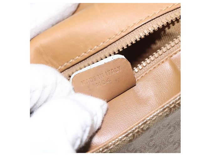 Céline Borsa a spalla in tela Macadam CELINE marrone oro Auth BA3592 D'oro - vista 12