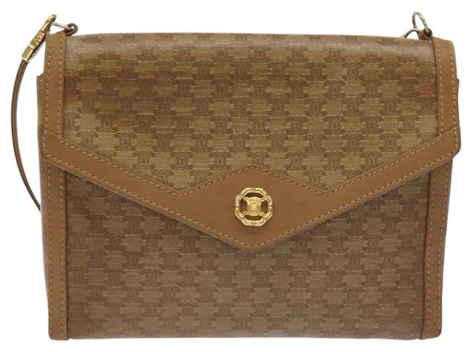 Céline Borsa a spalla in tela Macadam CELINE marrone oro Auth BA3592 D'oro - vista 13