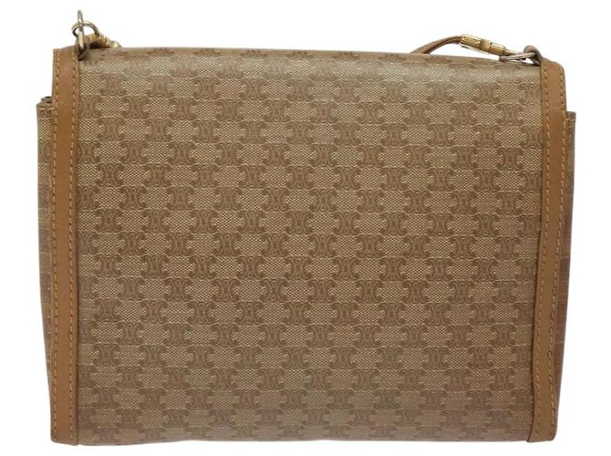 Céline Borsa a spalla in tela Macadam CELINE marrone oro Auth BA3592 D'oro - vista 2