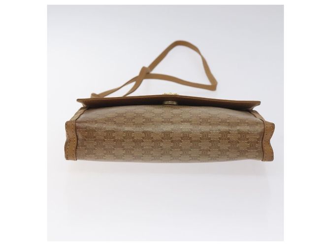 Céline Borsa a spalla in tela Macadam CELINE marrone oro Auth BA3592 D'oro - vista 5