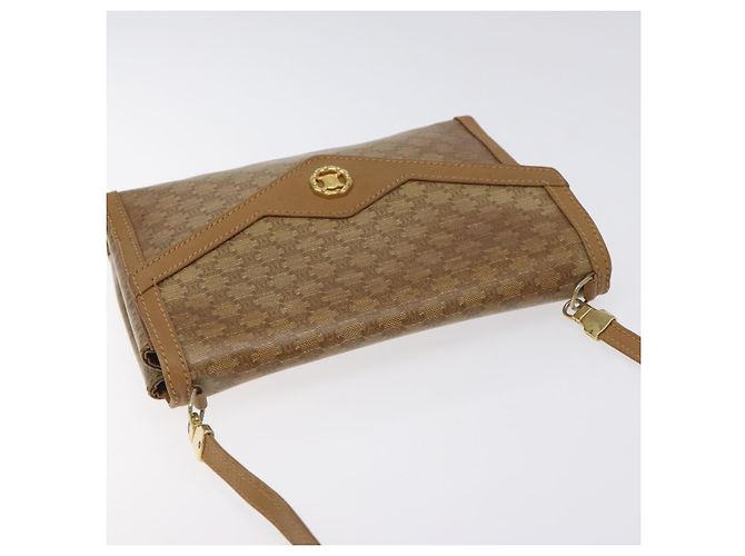 Céline Borsa a spalla in tela Macadam CELINE marrone oro Auth BA3592 D'oro - vista 6