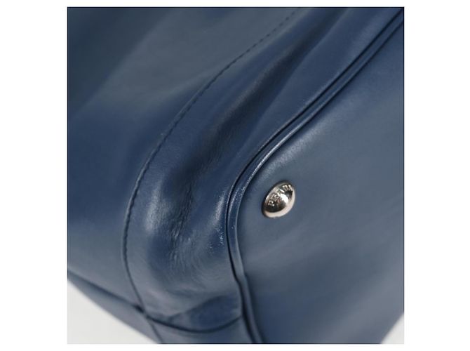Borsa a Spalla PRADA in Pelle Blu Argento Autentica 127875V - vista 16