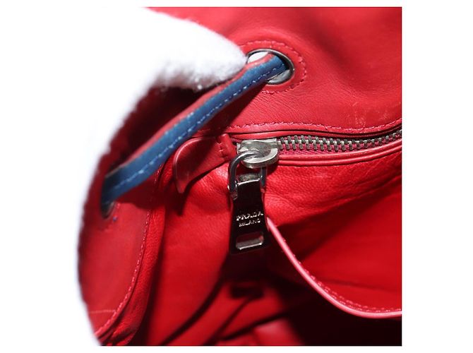 Borsa a Spalla PRADA in Pelle Blu Argento Autentica 127875V - vista 23