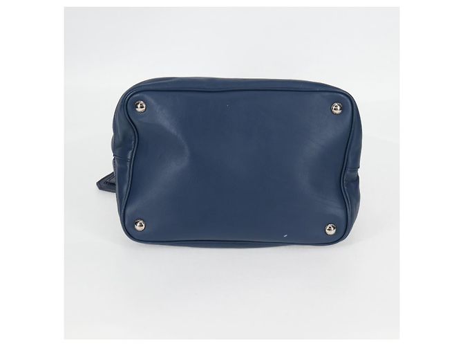 Borsa a Spalla PRADA in Pelle Blu Argento Autentica 127875V - vista 5