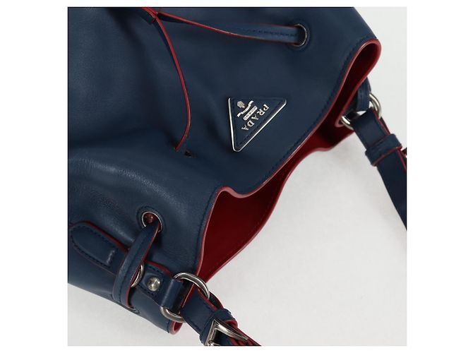 Borsa a Spalla PRADA in Pelle Blu Argento Autentica 127875V - vista 6