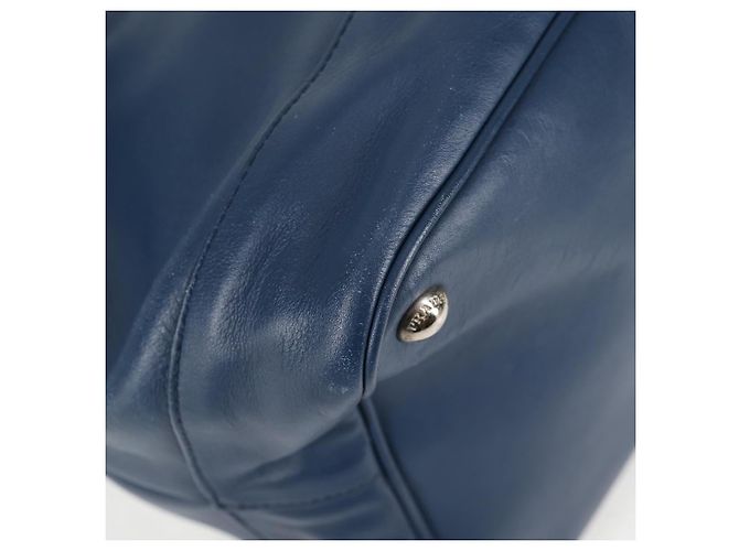 Borsa a Spalla PRADA in Pelle Blu Argento Autentica 127875V - vista 8