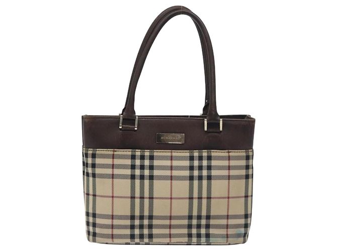 BURBERRY Nova Check Handtasche aus Canvas Beige Auth BA3554 - Ansicht 13