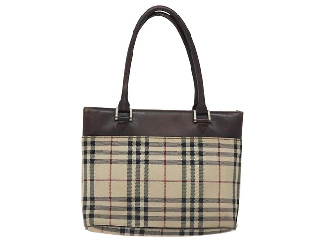 BURBERRY Nova Check Handtasche aus Canvas Beige Auth BA3554 - Ansicht 2