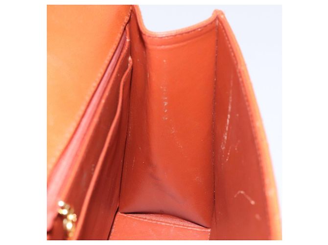 CHANEL Borsa Matelassé Pelle Caviar Marrone Oro CC Auth 130197 D'oro - vista 19
