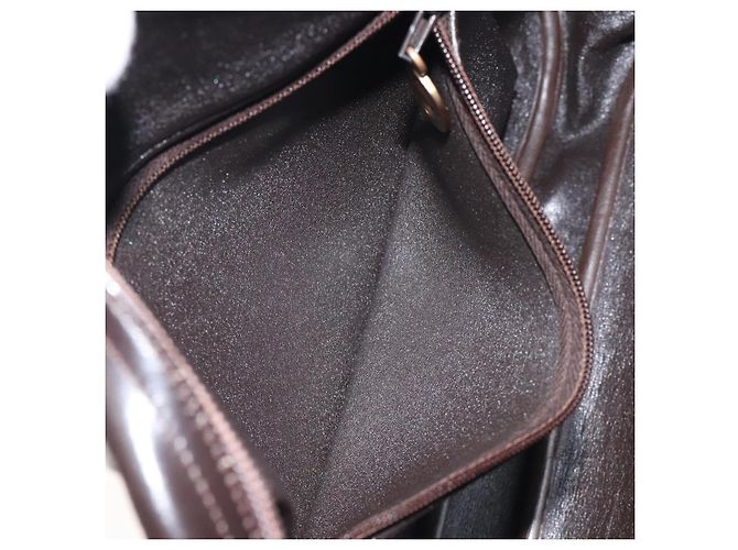 Borsa a spalla in tela Trotter Christian Dior marrone oro Auth 130411 D'oro - vista 12