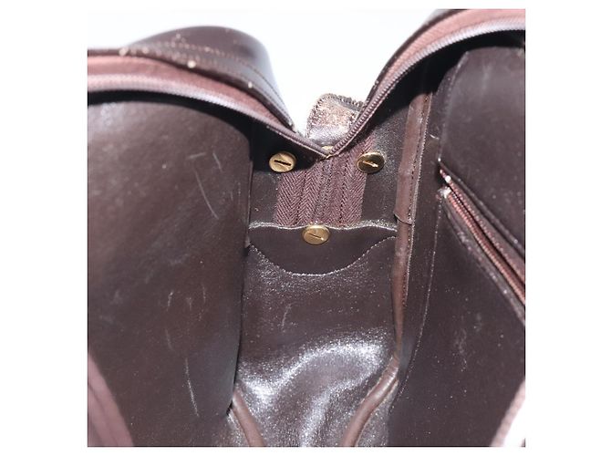 Borsa a spalla in tela Trotter Christian Dior marrone oro Auth 130411 D'oro - vista 20