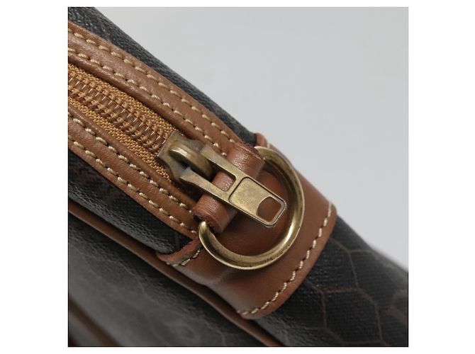 Borsa da lavoro in tela a nido d'ape Christian Dior PVC nera e oro Auth BA3097 - vista 10