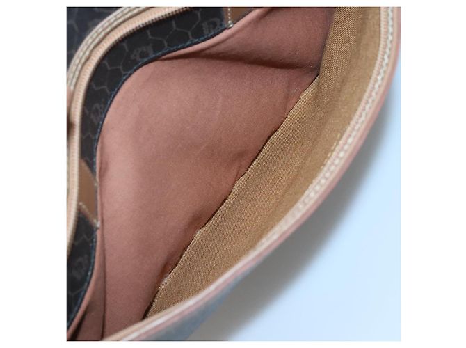 Borsa da lavoro in tela a nido d'ape Christian Dior PVC nera e oro Auth BA3097 - vista 12