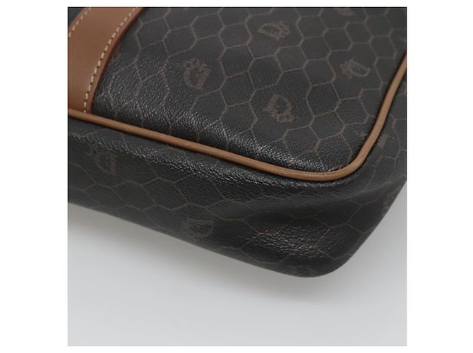 Borsa da lavoro in tela a nido d'ape Christian Dior PVC nera e oro Auth BA3097 - vista 15