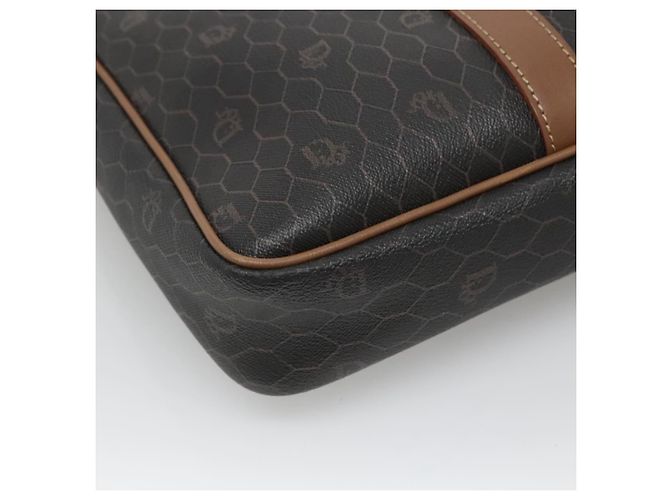 Borsa da lavoro in tela a nido d'ape Christian Dior PVC nera e oro Auth BA3097 - vista 16