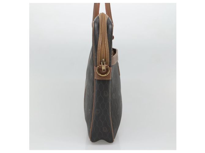 Borsa da lavoro in tela a nido d'ape Christian Dior PVC nera e oro Auth BA3097 - vista 3