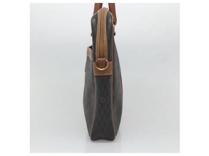 Borsa da lavoro in tela a nido d'ape Christian Dior PVC nera e oro Auth BA3097 - vista 4