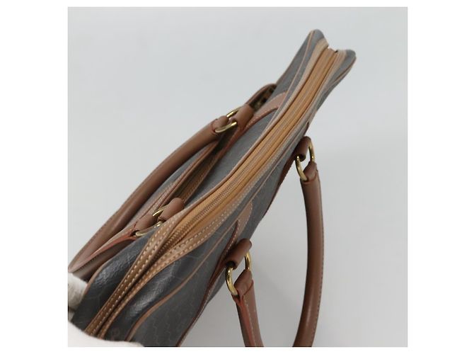 Borsa da lavoro in tela a nido d'ape Christian Dior PVC nera e oro Auth BA3097 - vista 6
